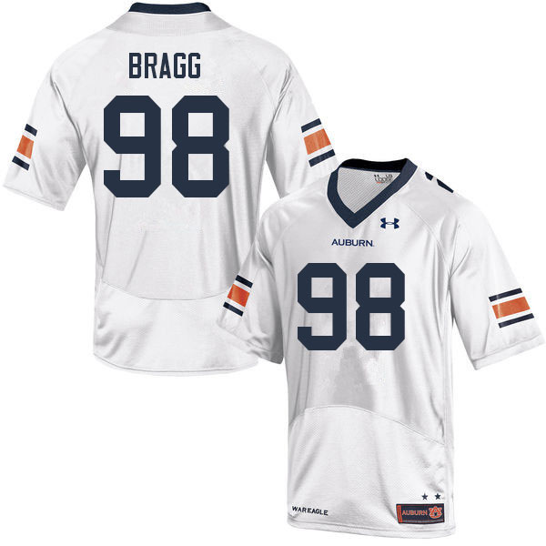 Auburn Tigers Men's Marcus Bragg #98 White Under Armour Stitched College 2022 NCAA Authentic Football Jersey MXX6874XK